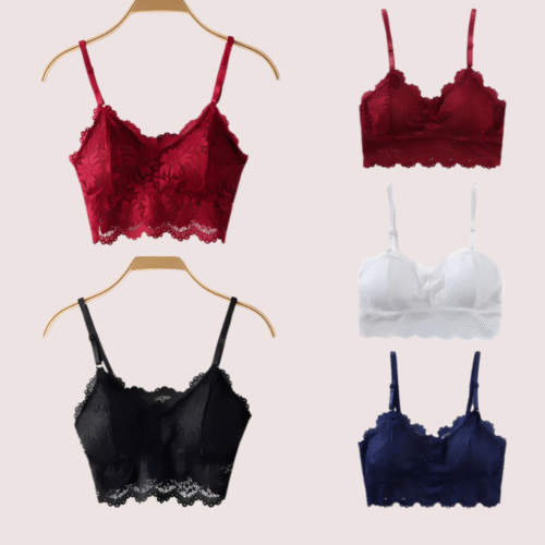 2 pack luxury lace padded bralette - Image 2