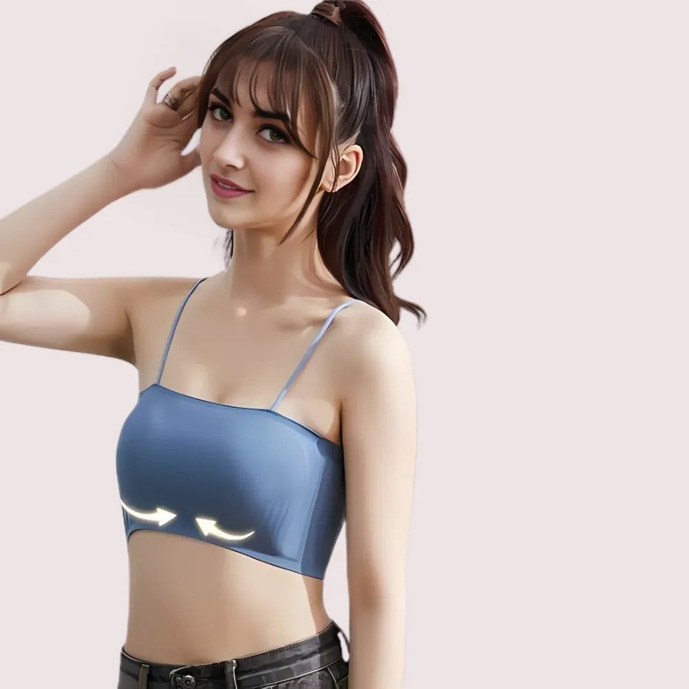 2 Pack seamless padded crop top bra 1 2 Pack seamless padded crop top bra