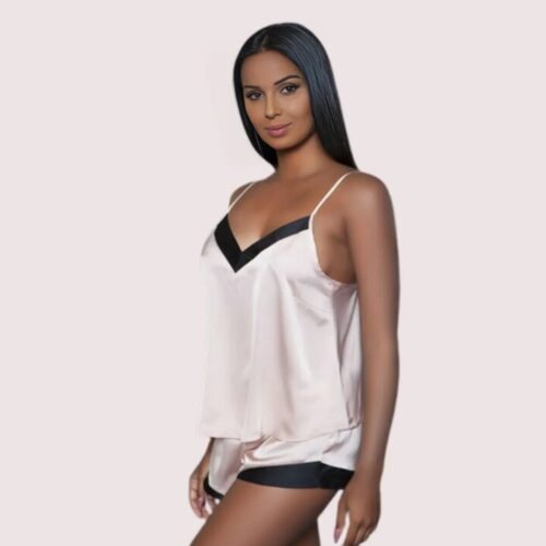 100% Silk Satin cami short set - Image 2