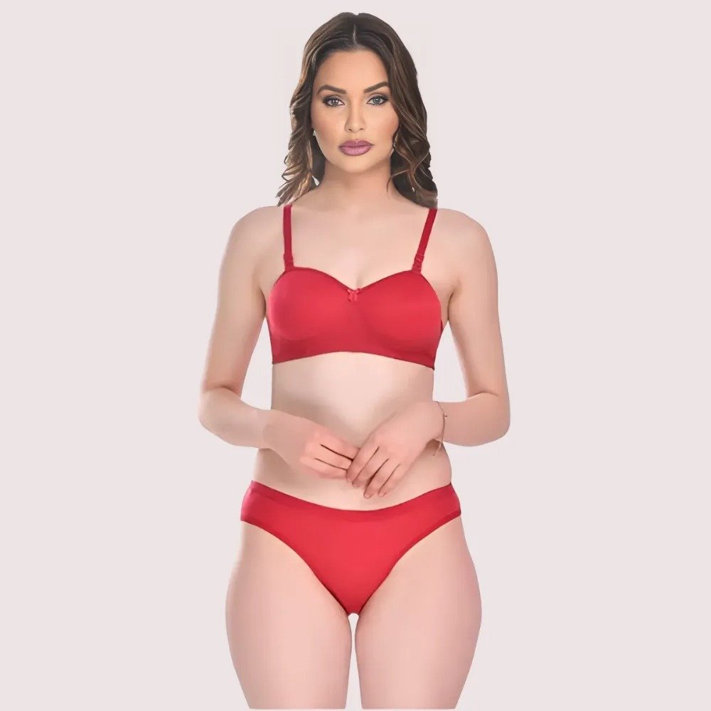 Padded Cotton Bra Panty Set for a Seductive Look (2 pack) 1 Padded Cotton Bra Panty Set for a Seductive Look (2 pack)