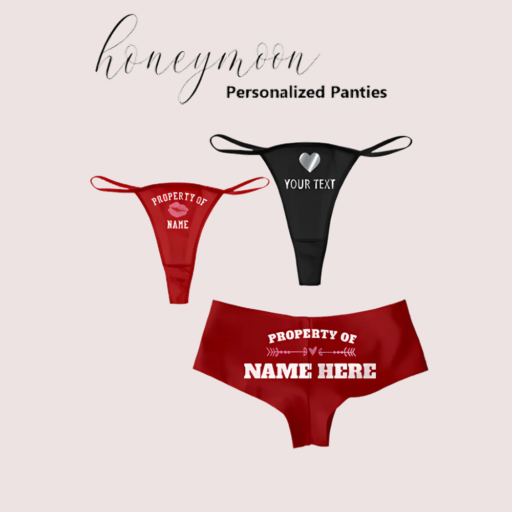 Snazzy Honeymoon Personalized Panties Pack 1 Snazzy Honeymoon Personalized Panties Pack