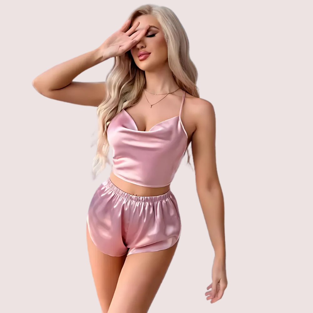 Luxury Silk Camisole & Shorts Set 2 Luxury Silk Camisole & Shorts Set - Image 2