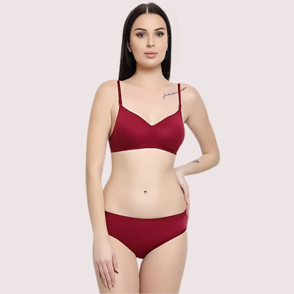 Lightly Padded Bra & Soft Cotton Panty Set (2 pack) 1 Lightly Padded Bra & Soft Cotton Panty Set (2 pack)