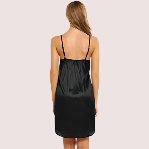 Women's Knee-Length Satin Nightdress - Image 4