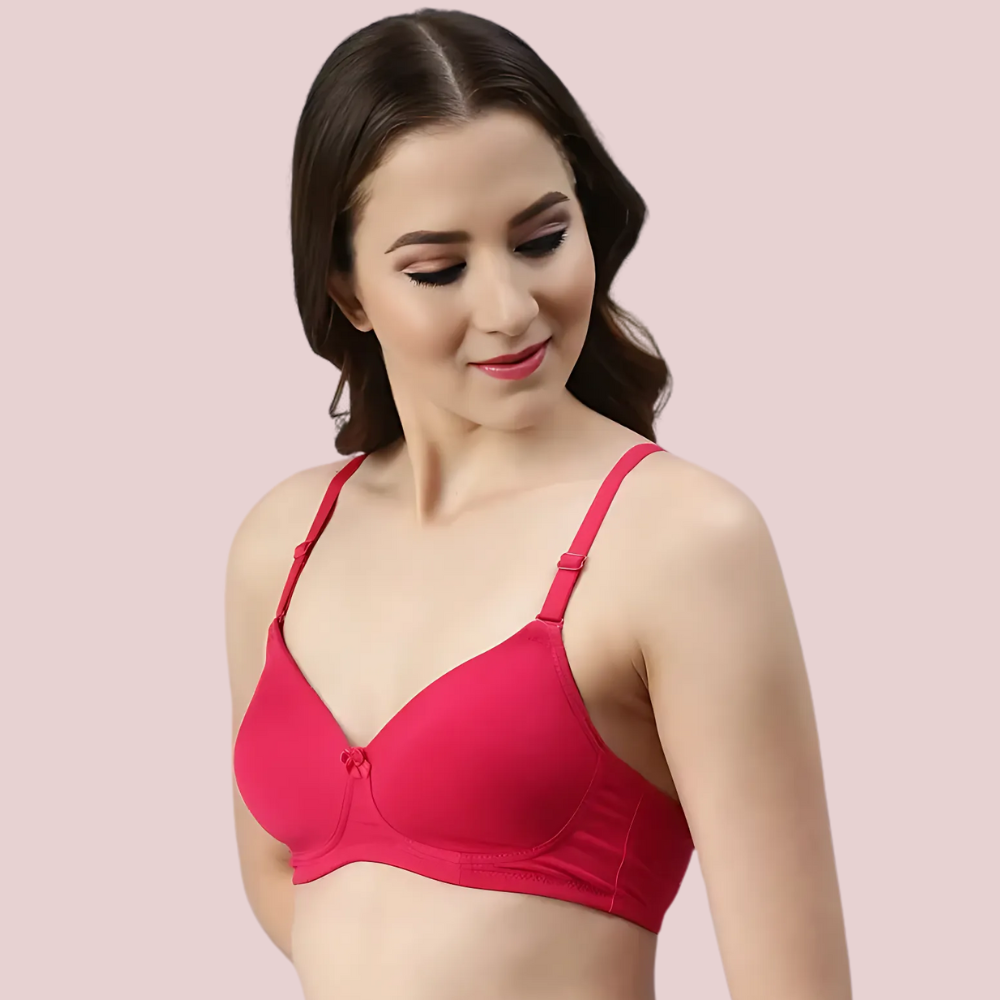 Passion Plunge – Red Seamless Padded Bra 2 Passion Plunge – Red Seamless Padded Bra - Image 2