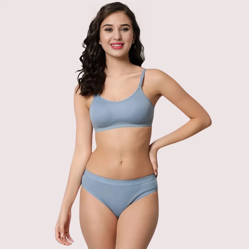 Wire-Free Women's Sports Bra Panty Set (2 pack) 1 Wire-Free Women's Sports Bra Panty Set (2 pack)