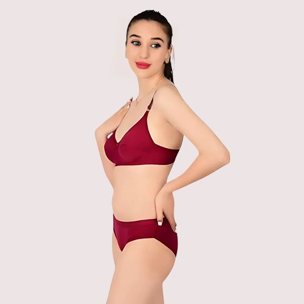 Comfortable Cotton Bra & Panty Set for Women (2 pack) 2 Comfortable Cotton Bra & Panty Set for Women (2 pack) - Image 2