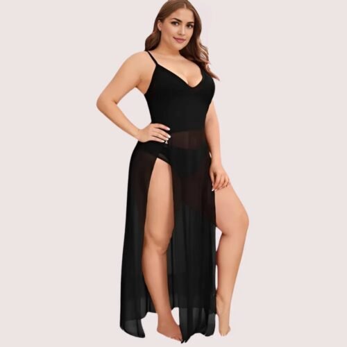 Feminine Sheer Seduction Nightgown - Image 4