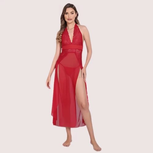 Graceful Long Sheer Nightdress for Women - Image 2