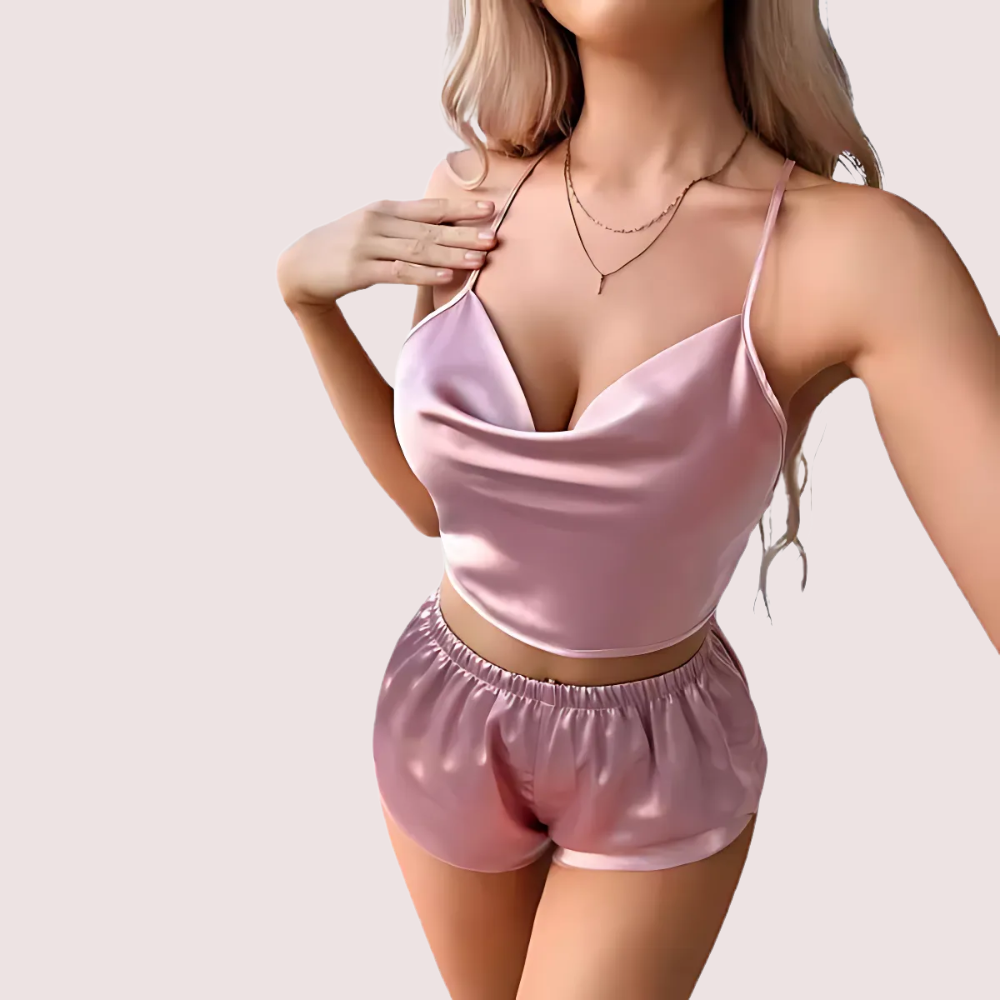 Luxury Silk Camisole & Shorts Set 3 Luxury Silk Camisole & Shorts Set - Image 3