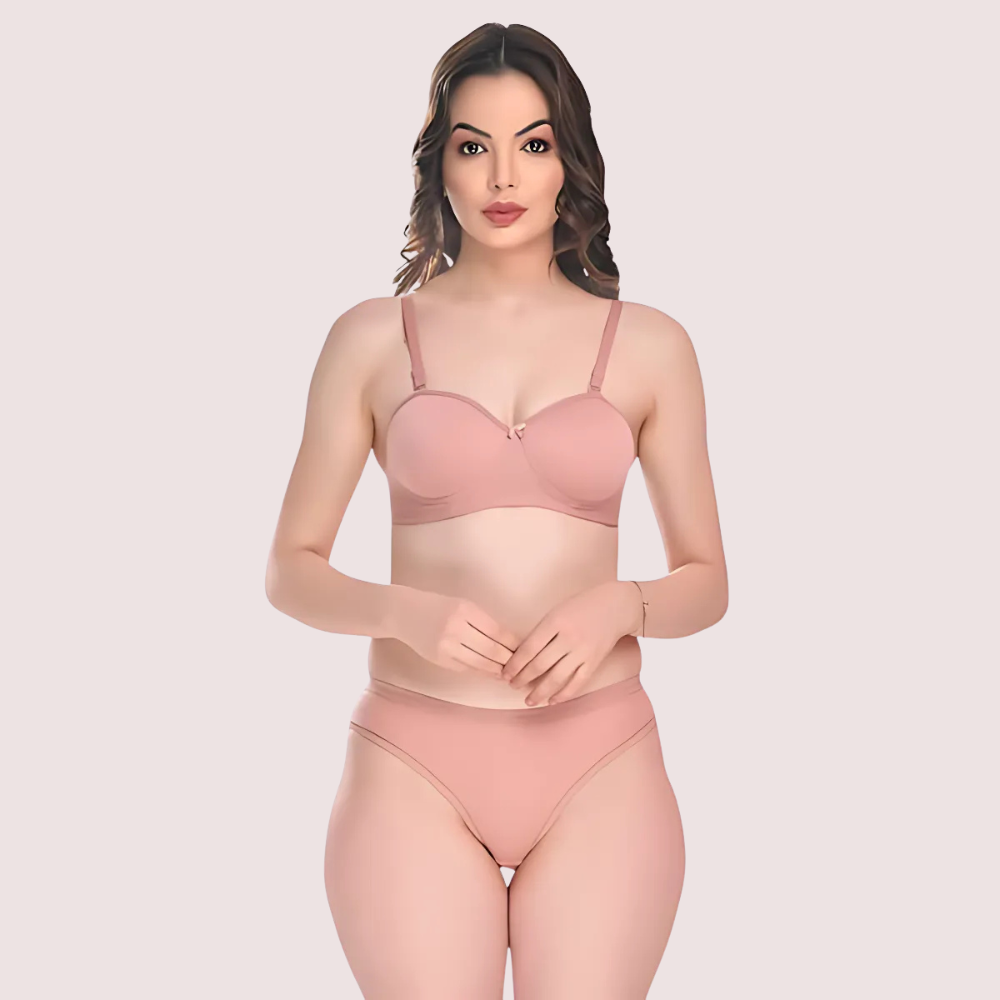 Padded Cotton Bra Panty Set for a Sexy You (2 pack) 1 Padded Cotton Bra Panty Set for a Sexy You (2 pack)