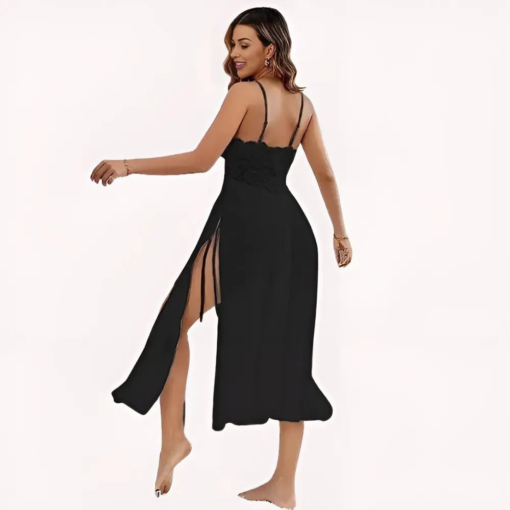 Romantic Black Babydoll Nightwear 3 Romantic Black Babydoll Nightwear - Image 3