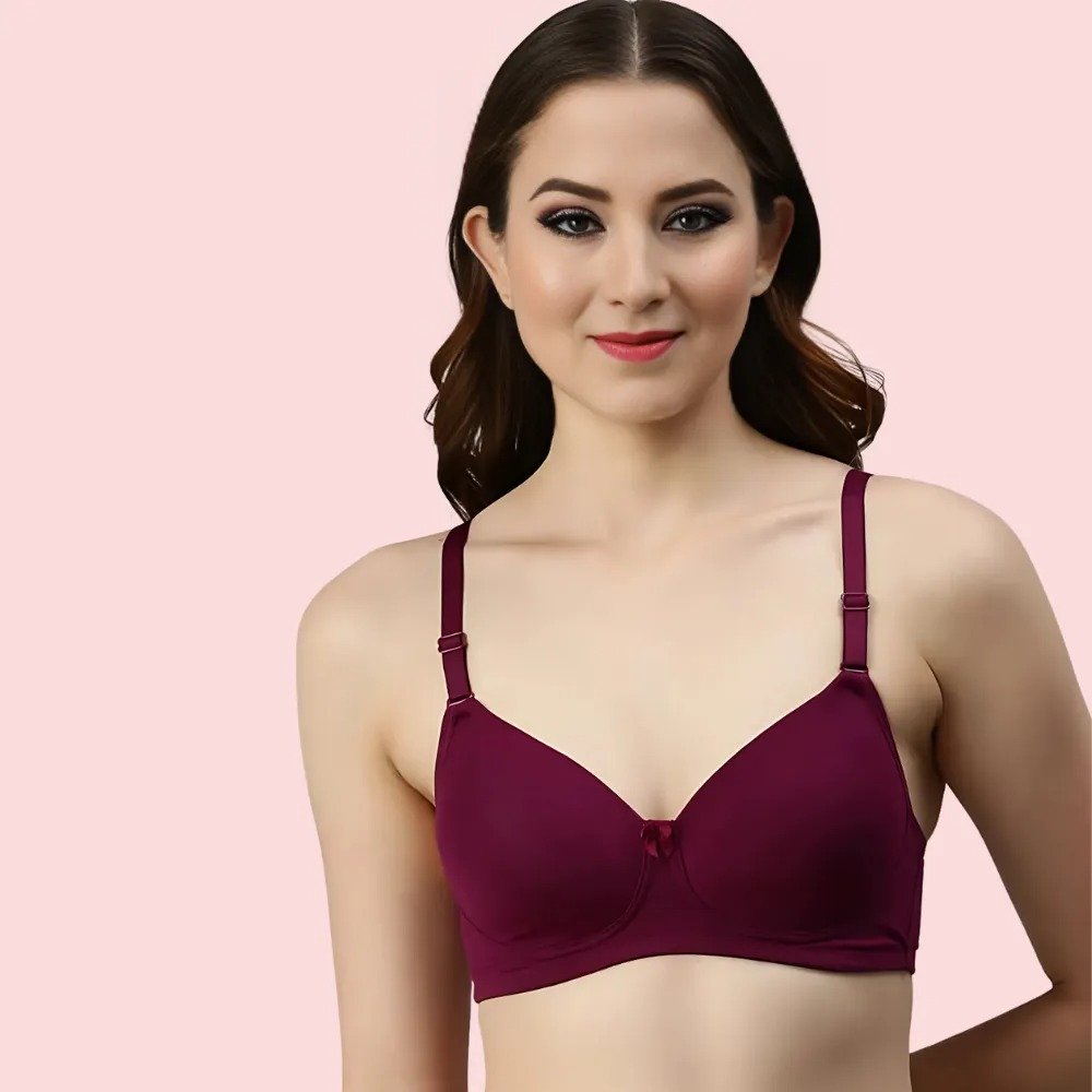 Burgundy Bloom – Maroon Padded Bra (2-Pack ) 1 Burgundy Bloom – Maroon Padded Bra (2-Pack )