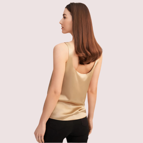Luxury Spaghetti Strap Silk Camisole Tank Top - Image 2
