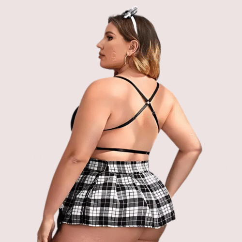 French Daina Schoolgirl Roleplay Costumes with Luxury Panty Gift - Image 5
