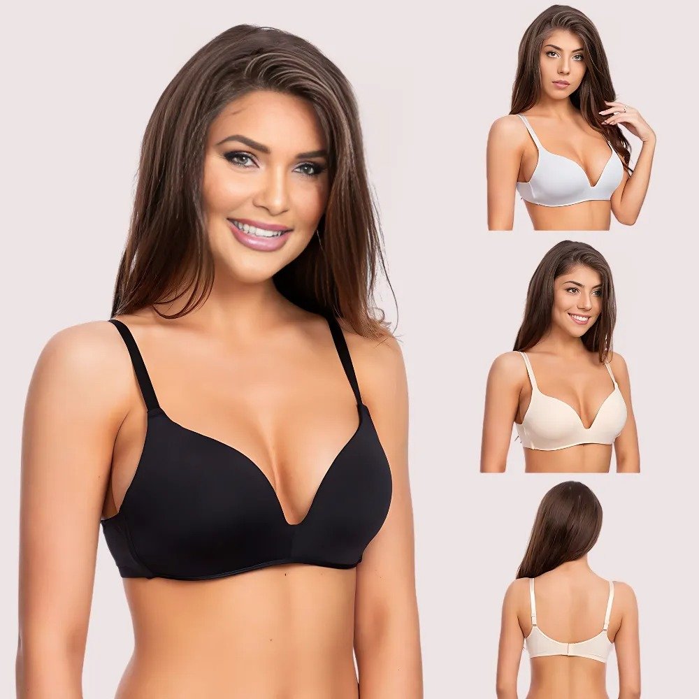2 Pack seamless padded underwired push up bra 2 2 Pack seamless padded underwired push up bra - Image 2