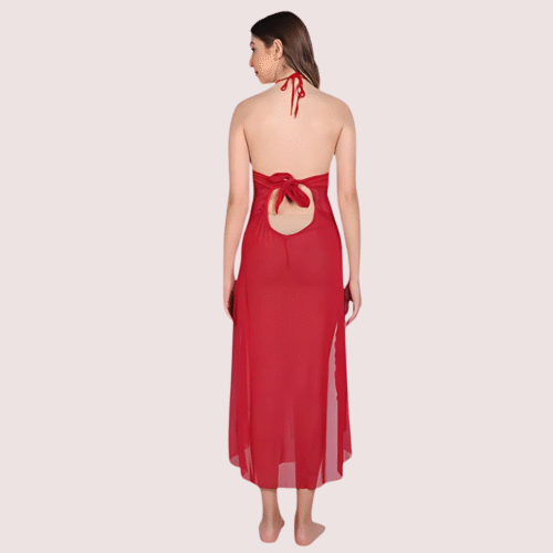 Graceful Long Sheer Nightdress for Women - Image 4