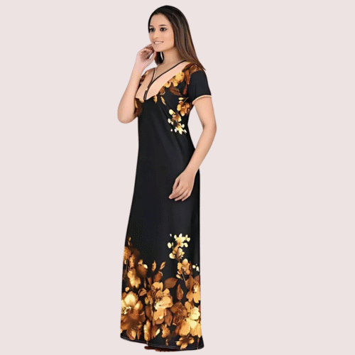 Satin Maxi Nightgown for Women - Image 2
