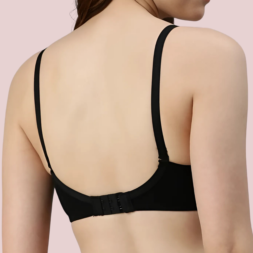 Passion Plunge – Black Seamless Padded Bra 3 Passion Plunge – Black Seamless Padded Bra - Image 3
