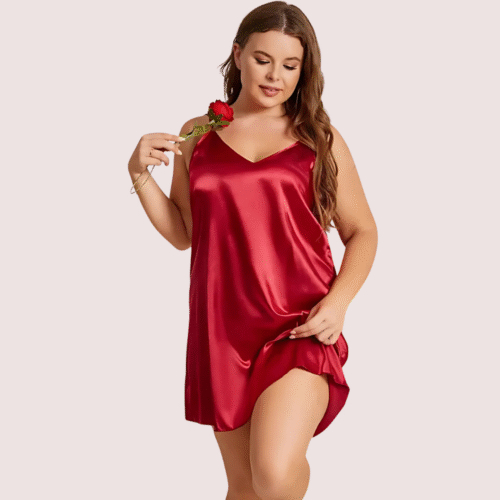 Criss Cross Back Elegant Nightdress in 4XL &  5XL Size - Image 2