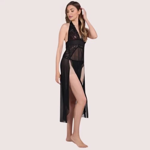 Sensual Mesh Nightgown for Women - Image 3