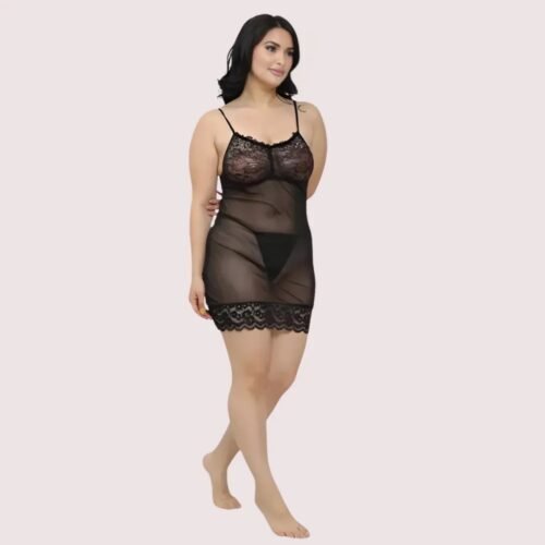 Sheer Babydoll Slip Dress for Women - Image 3