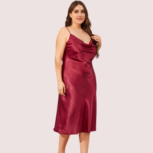 Classic Plus size Luxury Silky Satin Nightwear (4XL-5XL) - Image 2