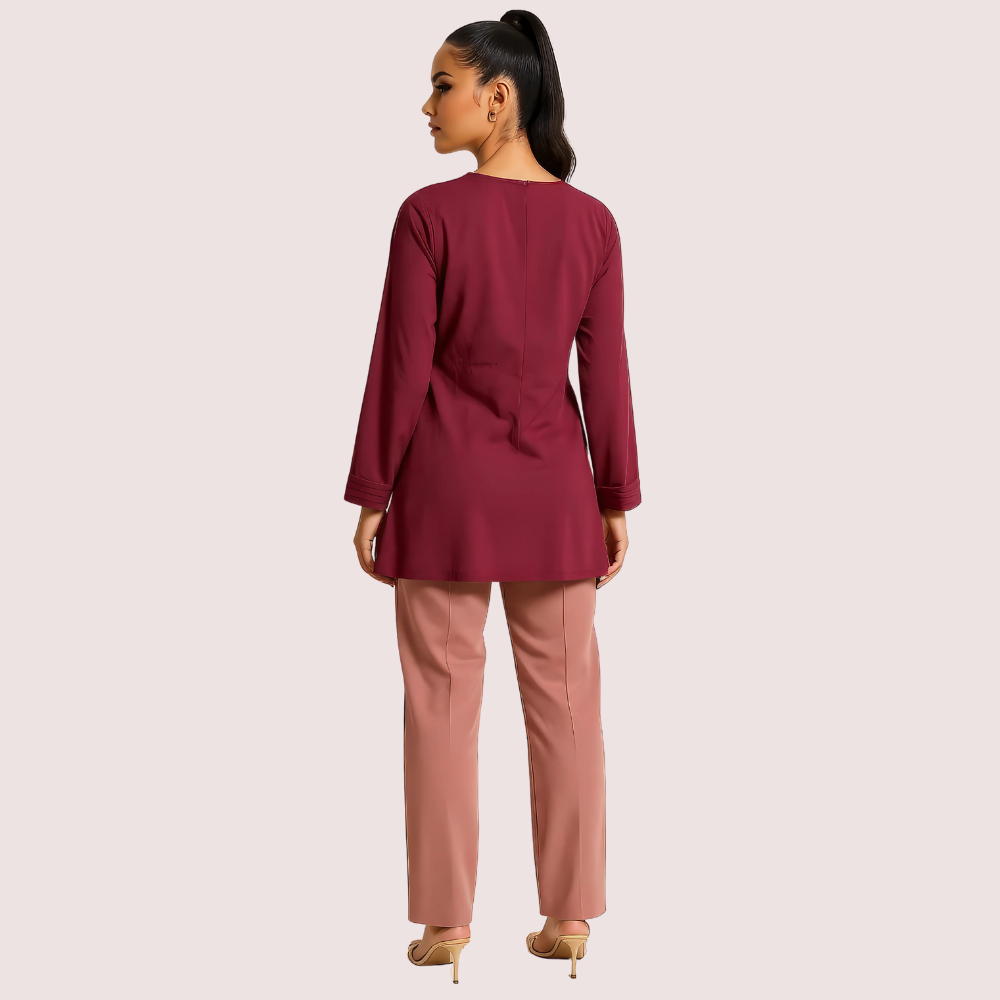 Rosewood Pintuck Pleated Cotton Top 2 Rosewood Pintuck Pleated Cotton Top - Image 2