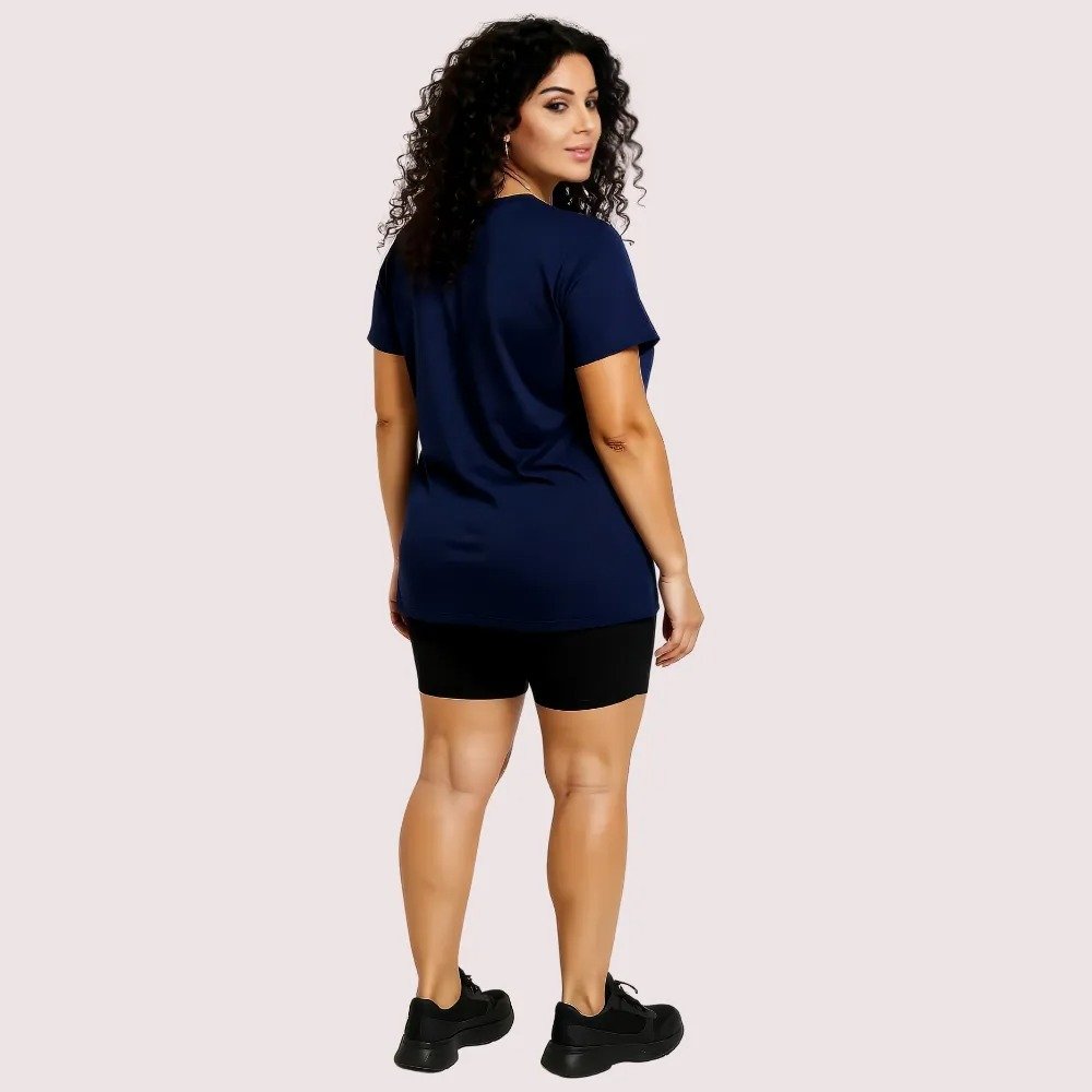 Navy Blue "LOVE" Graphic Casual Tee 2 Navy Blue "LOVE" Graphic Casual Tee - Image 2