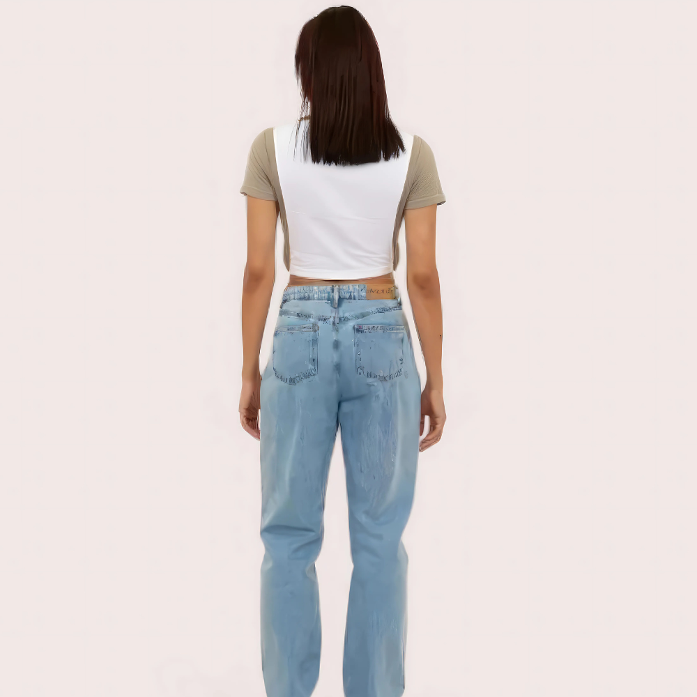 Women's "Campus" Polo Crop Top – Casual Varsity Style Tee 2 Women's "Campus" Polo Crop Top – Casual Varsity Style Tee - Image 2