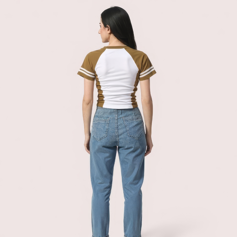 "Brooklyn 76" Varsity Crop Top 2 "Brooklyn 76" Varsity Crop Top - Image 2