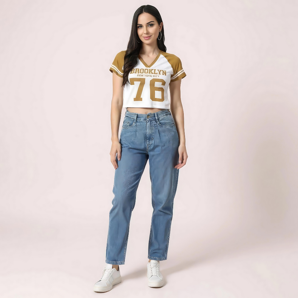 "Brooklyn 76" Varsity Crop Top 1 "Brooklyn 76" Varsity Crop Top
