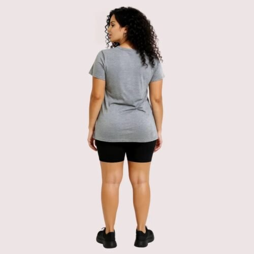 Heather Grey "LOVE" Heart Graphic Tee - Image 2