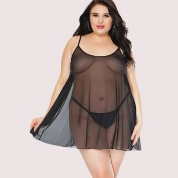 Lunar Desire Plus Size See-Through Nightdress