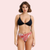 3bGsjEPmtn04ZL4LYL4RDGXUXnuerlen48nQqfSK Red & White Floral Print High-Cut Thong Bikini Bottom (Bottom Only)