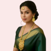 5Z8RQP6YEjGJF4x7HRXKRU8pFMyvikpiEsrXGffV Royal Temple Gold Necklace Set with Jhumka Earrings & Maang Tikka