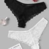 8ZUaWautgYkREl9Bz58bRIToVwZc1WDNOS0KuODm 2 Pack Black & White Lace Hipster