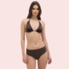 A0l4w44rTG19zQZIJ9NE5HPaUBCkRcfP7PzMfcwt Espresso Dream Embellished Trim Triangle Bikini Topa (Top Only)