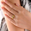 AU2Y4slMc9ufbZTXQVhRCgS6tV7zFq9rT8ChIcU7 Textured Gold-Plated Band Ring
