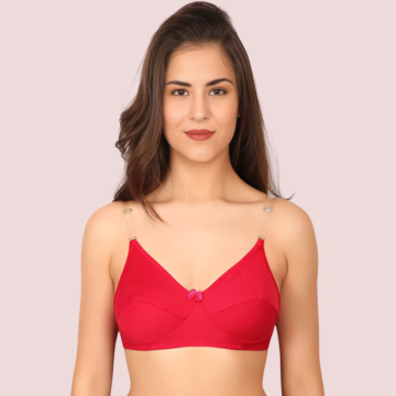 3 Pairs Clear Transparent Back Regular Bras