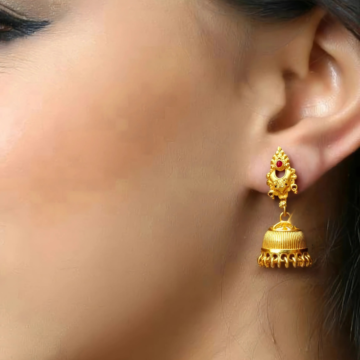 Royal Heritage Ruby Jhumka Earrings