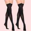 JzgBqwTA2Da4HFxonwDtMXwfgiEN4x03WAqcpJoX UltraSoft Sheer Black Thigh-High Stockings – Pack of 2