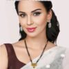 KL6tGtHof9TloUWGCJDyoCdhW3GQm8nVqjZt9chx Regal Dual-Strand Black Bead Mangalsutra with Antique Pendant