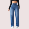 Q5yndfcMn5gLisIU4jqeUhqMOlSmAvfpSFmMJca0 Wide-Leg Casual High-Waist Non-Elastic Jeans for Women
