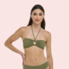 UeHKqAUUA30BXGxLezorzeSUaBhJ4Bn4WoNYIVpt Olive Chic O-Ring Convertible Bandeau Bikini Topa (Top Only)