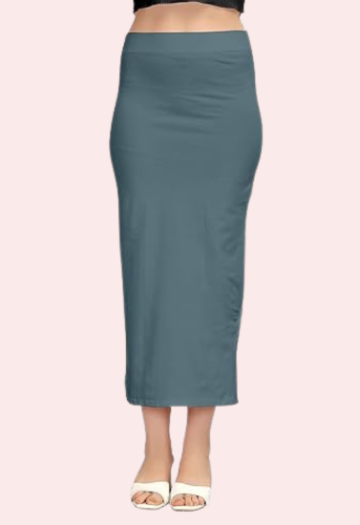 French Daina Cotton Blend Saree Shapewear Dark Grey