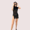 b72GkgXywxjZadHoS1JCSmZLumMkjFWYfPpT5m5r Maison Allure Sheer Black Mini Dress with Dual Open Slits