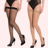 d1aDS9ZMfHc6NXYNHxLWO12H3S3wA4JZgjWZW4h2 Everyday Sheer Thigh-High Stockings Pack of 2 – Black & Nude Stay-Up Hosiery