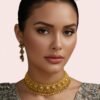 fdAMgU7gvRAjnXkDs0WFlYpwWChhWYRHGF9EiQ53 Imperial Kundan Antique Gold-Plated Bridal Choker Necklace