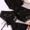 htbR7WLvx9rUxxtaBpL80aR7yqpuEKy3VhbaYq80 4 Pieces Black Sexy Lace Nylon Panties